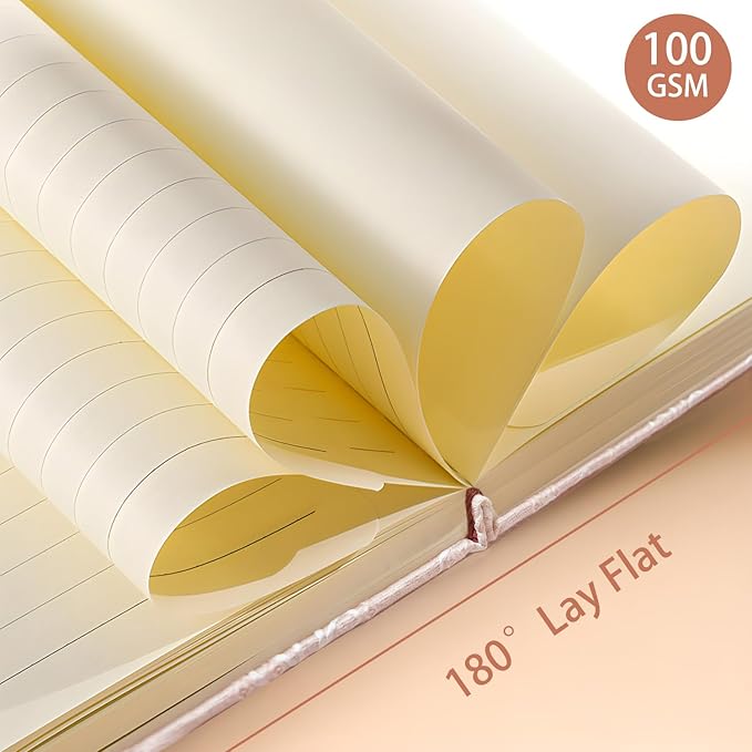 Fabric Pocket Notebook, Flower Cloth Hardcover Journal, A6, 264 Pages, 4x6 Small Notebook & Sketchbook, Similar Embroidered Journal, Lay Flat, Daisy Gifts for Women, Pink