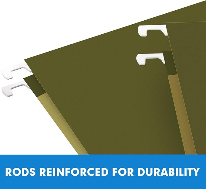Hanging File Folders, RAZCC 60 Pack Reinforced Hanging Folders Legal Size, Designed for Bulky Files, Filing Cabinet, Adjustable Tabs, Green