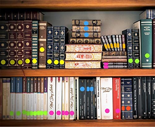 NextDayLabels - 8-1/2 x 11 Neon Color High Light Fluorescent Labels for Laser & Inkjet Printer (Blue Fluorescent, 1" Round - 63 per Page - 1575 Labels)