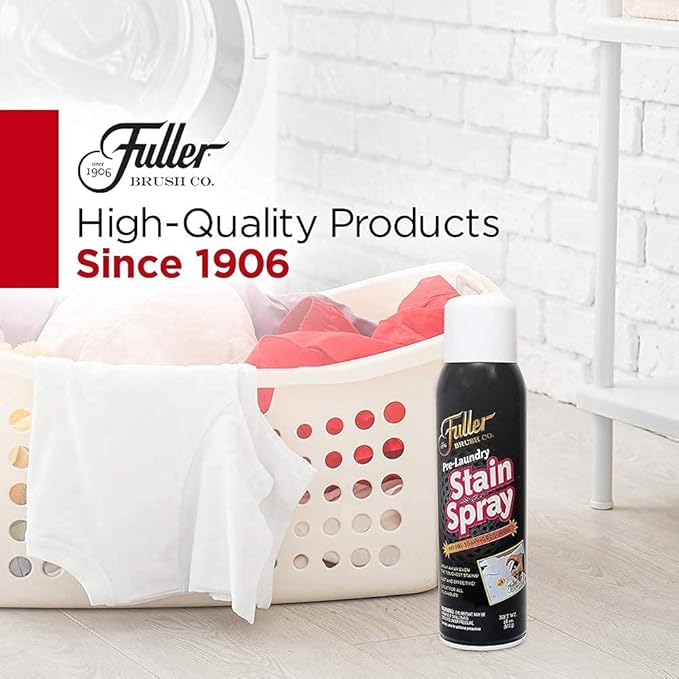 Fuller Brush Pre-Laundry Stain Remover Spray 18 fl oz – Fast-Acting Stain Fighter for Clothes – Removes Grease, Ink, Food & More – No Soak, Safe on Colors & Whites (Pack of 2)