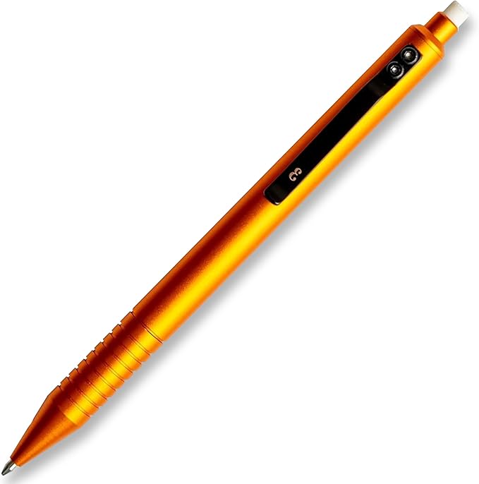 Everyman Taipan Orange Grafton Mechanical Aluminum Pencil, Premium 0.5mm Lead Writing, Drawing & Sketching, ideal for Professionals, Students and Architects & EDC Pencil
