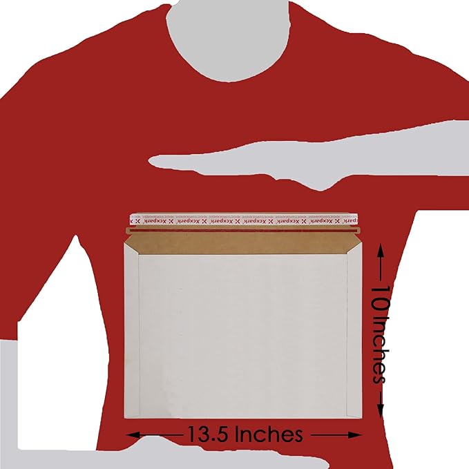 36 Pack white Rigid Mailers 10 x 13.5 inches, Self Seal Photo Document Mailers Premium Cardboard Keep Flat Envelopes for Photos, Pictures, Papers, Files, CD