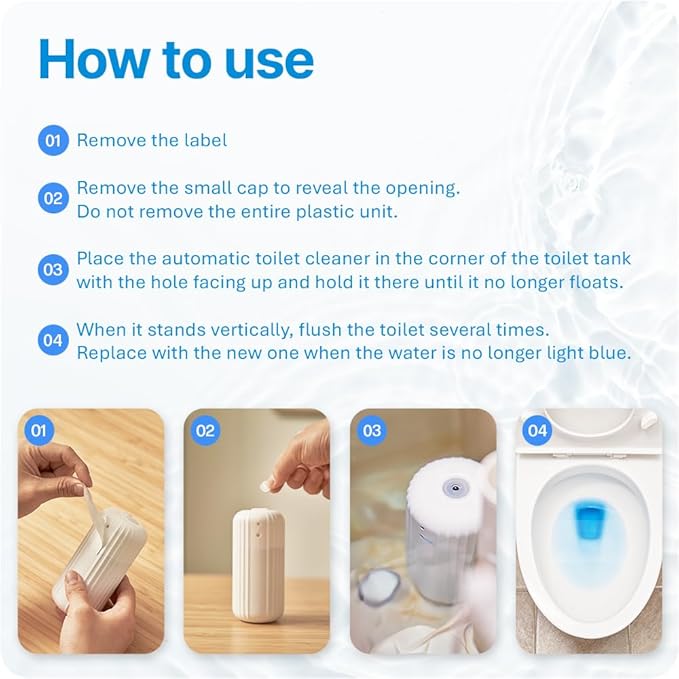 Fresh & Fresh Automatic Toilet Bowl Cleaners (Sky Blue) - 20 Bottles(UPTO 2500 FLUSHES/Bottle), Commercial and Residential Toilet Cleaner 3-4 MONTH Lasting Toilet Bowl Cleaner Bottle