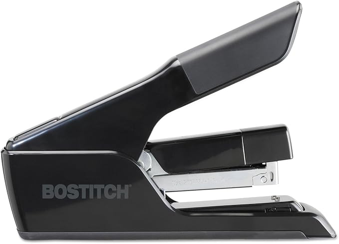 Bostitch Office EZ Squeeze 75 Sheet Flat Clinch Stapler, Reduced Effort, Black (B875)