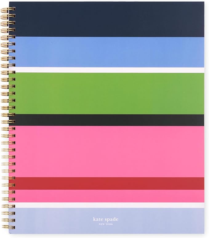 Kate Spade New York Large College Ruled Notebook, 11" x 9.5" Spiral Notebook with 160 Pages