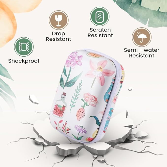 Phomemo D30 D35 Label Maker Case, Storage Bag Compatible with NELKO P21/NIIMBOT D11/ORGBRO X1/SUPVAN E10 Label Printer, Fits for Mini Labels Sticker Machine, Box Only - Pastel