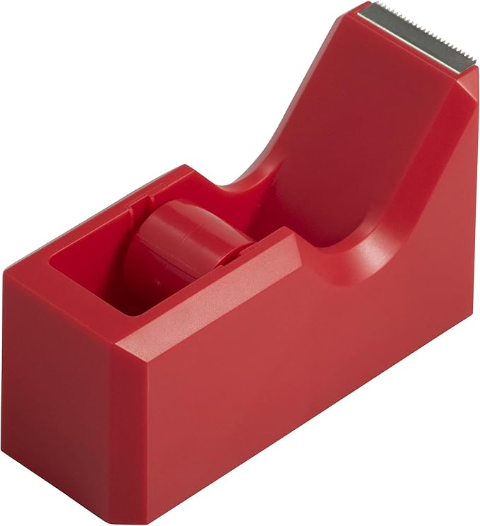 JAM PAPER Colorful Desk Tape Dispensers - Red - Sold Individually