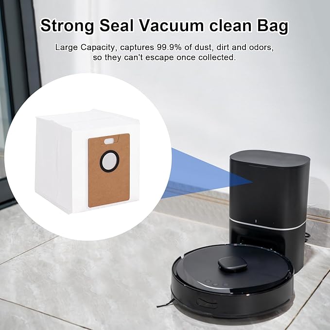 Dust Bags Replacement Compatible with Tapo RV30 Max Plus /RV20 Max Plus Vacuum Cleaner,Large Capacity Canister Vacuum Dust Bag Accessories Part (10 Pack)