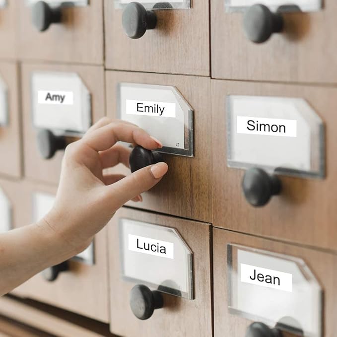 6-Pack Replace for Dymo Label Maker Refills D1 45013 a45013 S0720530, Black on White 1/2 Inch x 23Ft Used for Dymo LabelManager 160 420P 210D 280 360D PnP Label Maker, 12mm x 7m