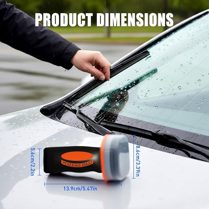 2026 Handheld Glass Oil-Film Remover, New Upgrade Emulsion Cleaner Glass Cleaning Board for Cars, Multifunctional Oil Film Remover for Windshield, Car Glass Brush for Car Maintenance (1, 100g)