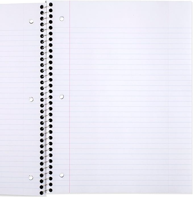 Mead Spiral Notebook, 6 Pack, 1 Subject, College Ruled Paper, 7-1/2" x 10-1/2", 70 Sheets per Notebook, Assorted Pastel Colors (830049)