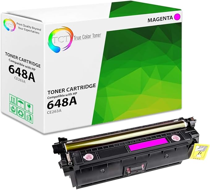 TCT 648A Magenta Toner Cartridge - Compatible Replacement for HP 648A CE263A Works with HP Color Laserjet CP4520 CP4025 CP4525 Printers (11,000 Pages)