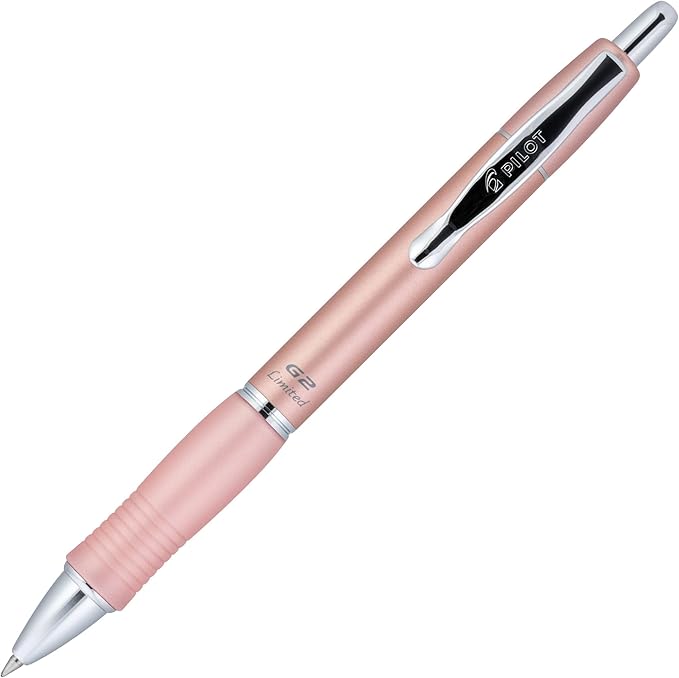 Pilot G2 Limited Premium Metal Gel Pen, Fine Point, 0.7 mm, Assorted Barrel Color, Black Ink