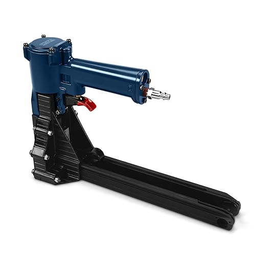 IDL Packaging ADCSY-19-32 Heavy-Duty Pneumatic Staple Gun for 1 1/4" (32 mm) Crown Staples - Heavy-Duty Air Powered Stapler - Professional Air Pressure Staple Gun for Fast Box Closing