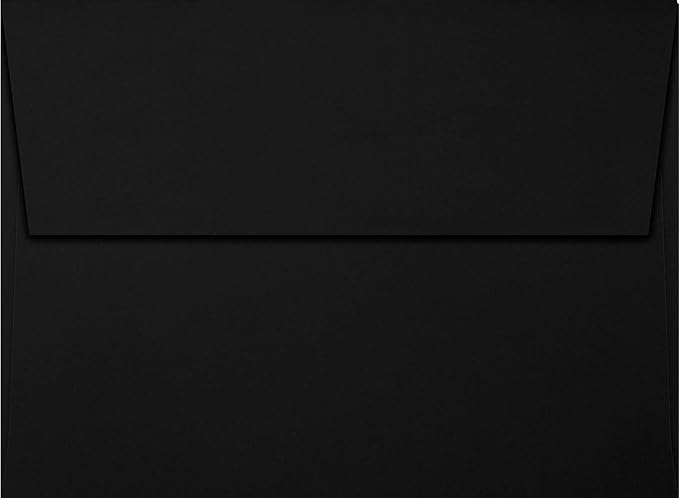 LUXPaper A7 Invitation Envelopes | Peel & Press | 5 1/4" x 7 1/4" | Midnight Black | 80lb. Text | 500 Qty
