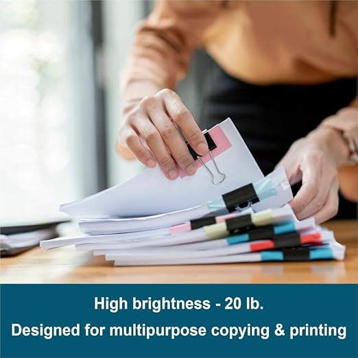 Multipurpose Copy Paper, 8.5" x 11", 500 Sheets/Ream, 8 Reams (4000 Sheets Total)