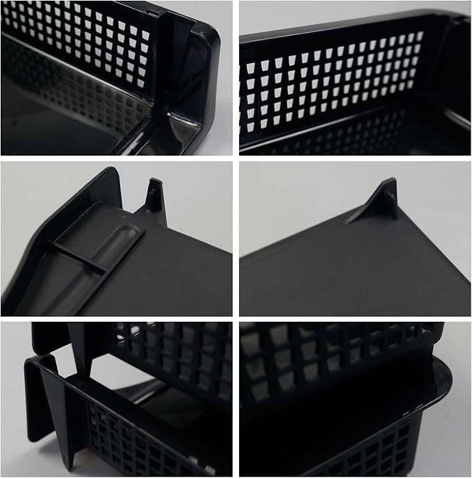 File Stacking Trays, Plastic Stackable Paper Letter Tray, 6 Packs