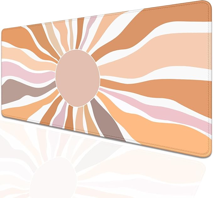 Artistic Sunlight Mouse Pad,XL Simplicity Mousepad Desk Pad with Stitched Edges,Non-Slip Waterproof Rubber Base Mouse Mat Desk Mat for Office Computer Keyboard Laptop Home(27.5x11.8 in)