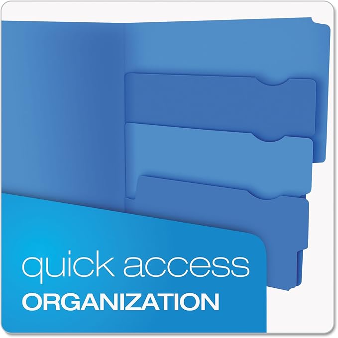 Pendaflex Divide It Up File Folders, Letter Size, Assorted Colors, 12/Pack (10773)