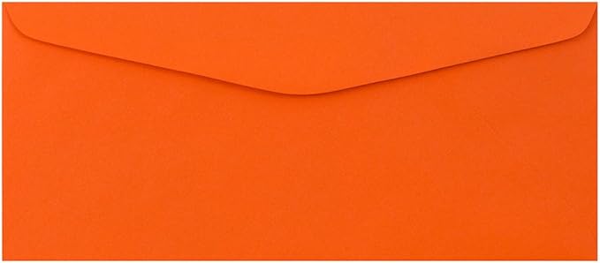 JAM PAPER #9 Business Colored Envelopes - 3 7/8 x 8 7/8 - Orange Recycled - 50/Pack