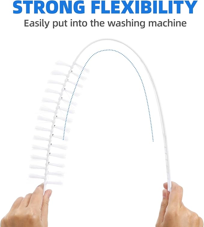 Washer and Dryer Washing Machine Cleaner Rolling Washing Machine Cleaning Brush Flexible Refrigerator Coil Cleaning Brush Washer Drum Brush for Home Dryer Vent Cleaner Kit