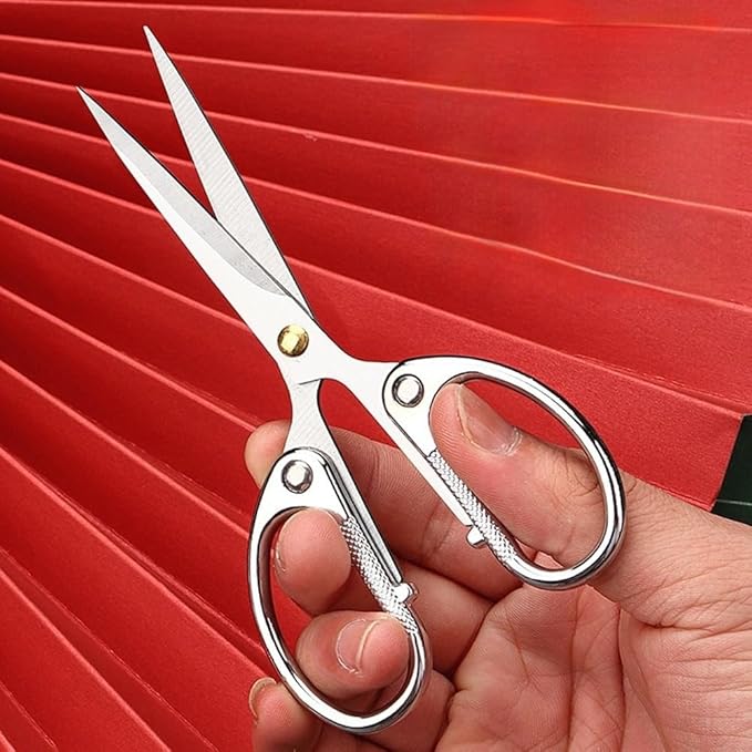 5" All Stainless Steel Office Scissors,Ultra Sharp Blade Shears,Sturdy Sharp Scissor for Office Home School Sewing Fabric Craft Supplies Multipurpose Scissors Sliver