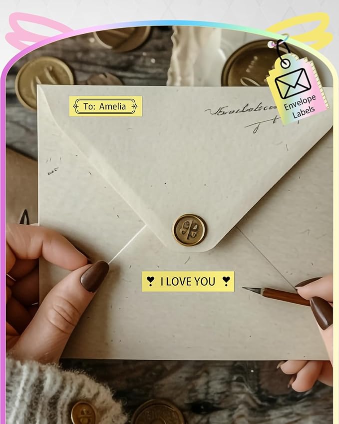 Anycolor 6-Pack Compatible with Dymo D1 Label Tape 12mm 0.47" D1 Label Maker Refills Work with DYMO LabelManager 160 280 420P COLORPOP Labeler