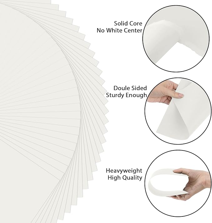 OcePor 50 Sheets Cream Cardstock Paper, Colored Printer Paper 8.5 x 11, Card Stock Thick Construction for Craft,Scrapbook，Office Printing, Invitations, Certificates，92 lb/250gsm