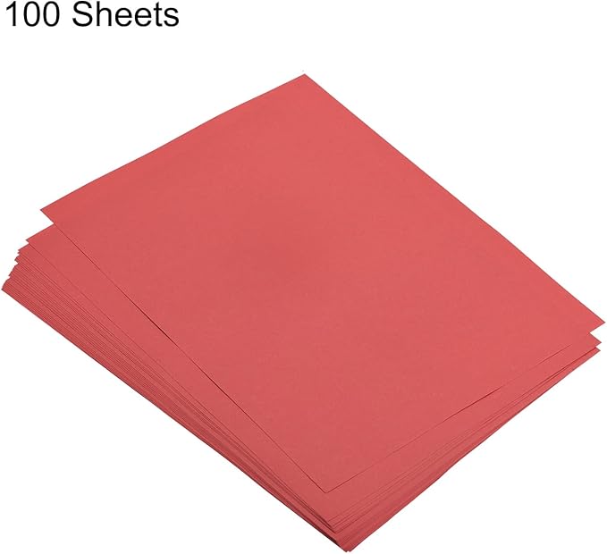 MECCANIXITY 100 Sheets Colored Copy Paper 8.5 x 11 Inch Printer Paper 80gsm Bright Red for Office Printing, Document Copying, Invitations, Forms, Art Projects