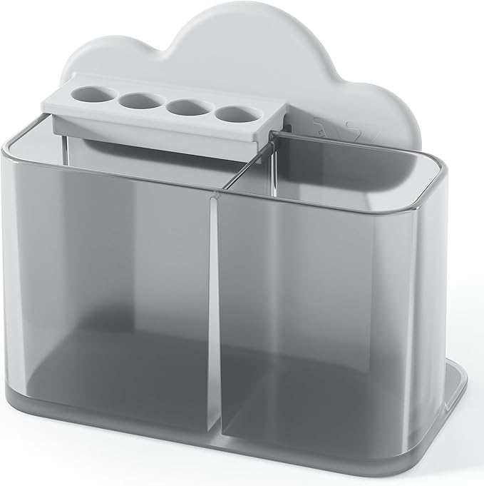 Li & Zhao Pen Holder for Desk Cute - Cloud Pencil Holder Pen Cup Stationary Organizer Desk Organizer Caddy for Office,Home,School,Art(Gray)