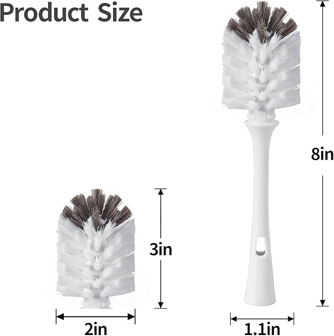 Bottle Brush Replacement Head Compatible with OXO,Flexible Dish Brush Refill Head Compatible with OXO,2PCS