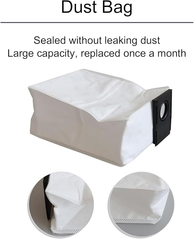 Replacement Accessories for Eureka J15 Evo Ultra Robot Vacuum,1Rubber Main Brush,4Mop Pads,4Filters,4Side Brush,4Dust Bag,1Cleaning Brush.