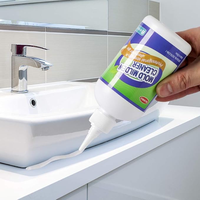 Mold Mildew Cleaner Gel Household Cleaner for Wall Tiles Grout Sealant Bathroom Cleaning Home Kitchen Sinks Cleaning - 8 Fl.Oz(Pack of 1)