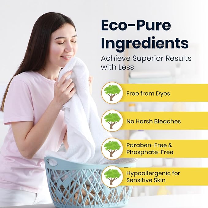 Eco-Friendly Laundry Detergent Sheets – 200 Loads (100 Sheets) Fresh Scent – Concentrated, Quick-Dissolve, Travel-Friendly & Hypoallergenic – No Phosphate, Bleach or Dyes