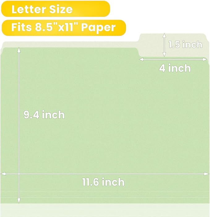 SUNEE File Folders, 30 Pack Manilla Folders 8.5 x 11, Colored File Folders Home Office School Supplies for Documents Files Paper, 6 Morandi Colors