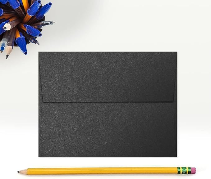 LUXPaper A2 Invitation Envelopes | Peel & Press | 4 3/8" x 5 3/4" | Anthracite Metallic | 80lb. Text | 50 Qty