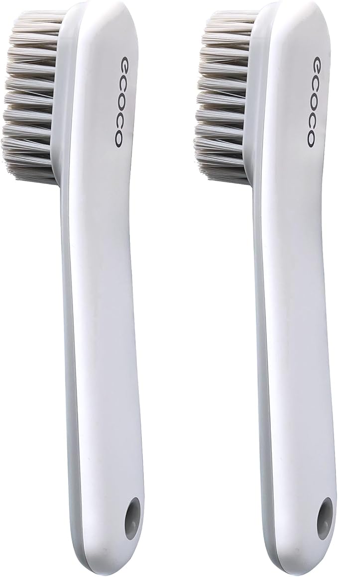 2 Pack Scrub Brush Inclined Long Handle Shoes Brush Multi Purpose Cleaning Brush for Sneaker and Daily Cleaning
