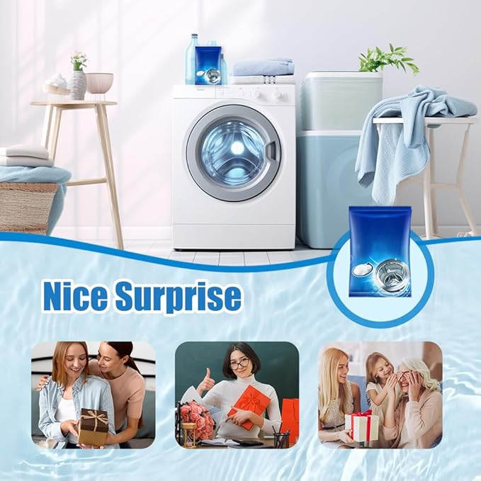 Washing Machine Cleaner, 2026 New Powerful Stain Remover for Washing Machine Tanks - Deep Clean Solution for HE Top Load and Front Load Washers, Descaler for Drum, Tub & All Internal Parts (3Pack)