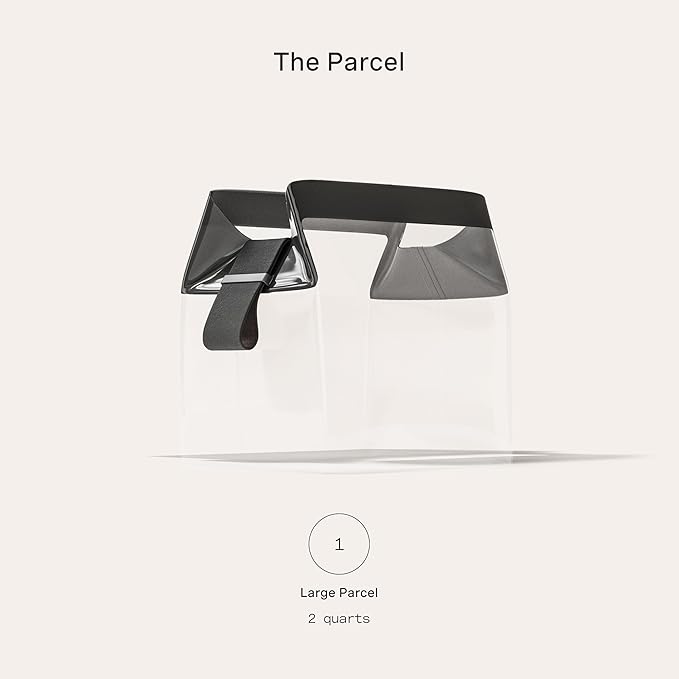 Cadence Parcel - Clear Dopp Kit with Magnetic Closure - Durable and Leak-Resistant Travel Toiletry Kit - Modular Design - Hygiene Bag for Travel Essentials - 2 Qt - Ink
