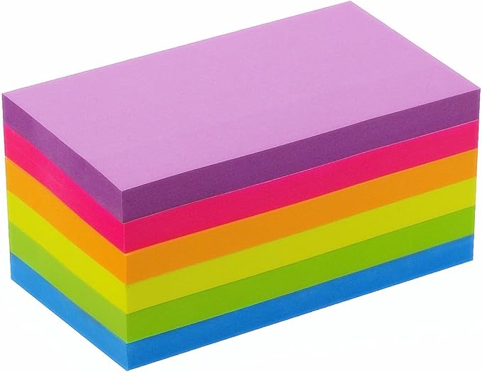 Early Buy Sticky Notes 3 in x 5 in, 6 Bright Color, 6 Pads Self-Stick Notes, 70 Sheets/Pad