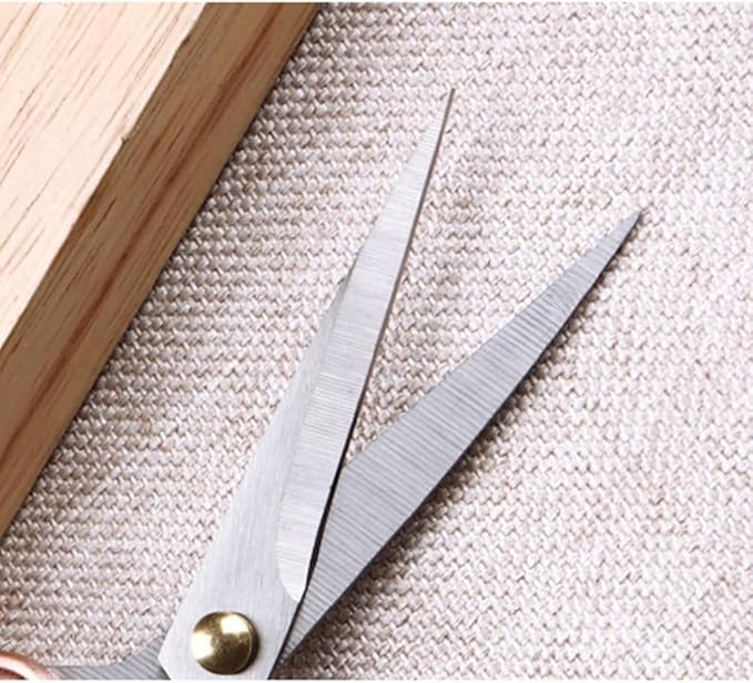 5" All Stainless Steel Office Scissors,Ultra Sharp Blade Shears,Sturdy Sharp Scissor for Office Home School Sewing Fabric Craft Supplies Multipurpose Scissors Brassy