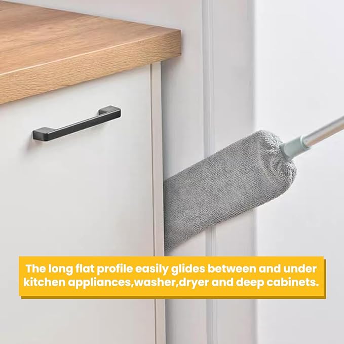 Retractable Gap Dust Cleaning Artifact |Extendable Duster Cleaning Tool for Hard-to-Reach Areas |Reusable Washable Dusting Wand for Home,Ceiling,Blinds,Under Furniture (1)