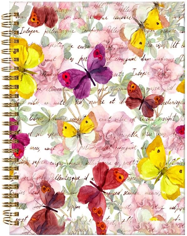 Spiral Journal Notebook,A5 Hardcover Lined Journals for Women Girl 6 x 8.3 in,120 Pages Thick Paper,Cute College Ruled Writing Notebook for Gifts Office Work School(Watercolor Rose Floral)