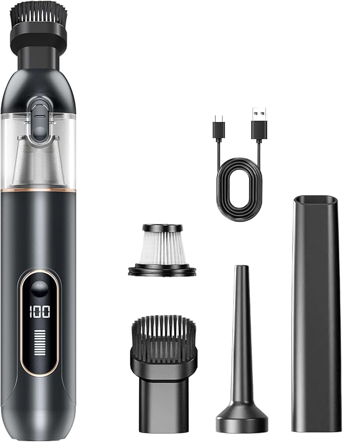 IOOKNA Handheld Vacuum Cordless, Car Vacuum Portable with 20000Pa Ultra-Strong Suction, Multi-Function Hand Vacuum Rechargeable for Cars, Home, Pet Hair & Outdoor Use
