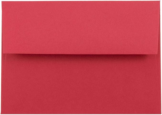 JAM PAPER 4Bar A1 Colored Invitation Envelopes - 3 5/8 x 5 1/8 - Red Recycled - 100/Pack