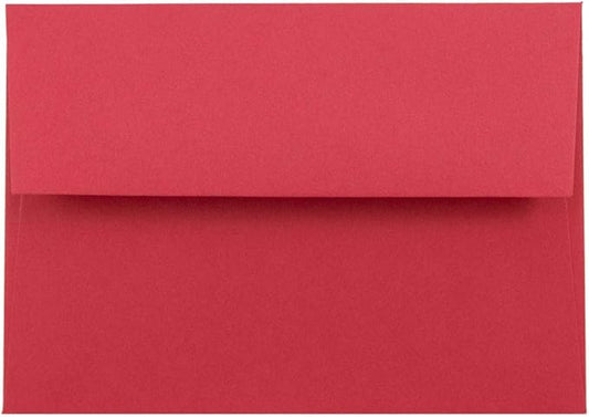 JAM PAPER 4Bar A1 Colored Invitation Envelopes - 3 5/8 x 5 1/8 - Red Recycled - 100/Pack
