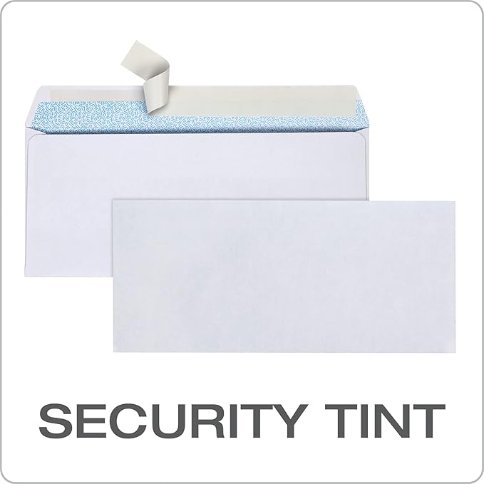 Columbian #10 Security Envelopes, 500/Box, No Window, 4-1/8 x 9-1/2 Inches, Release & Seal Self Seal, White (COLO151)