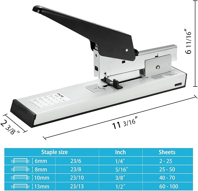IMLIKE Heavy Duty Stapler with 2000 Staples: 100 Sheets High Capacity Manual Office Stapler, Metal,Jam Free,for Paper Binding, Include 23/8 & 23/13 Staples Each 1000PCS