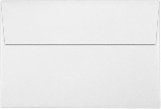 LUXPaper A8 Invitation Envelopes | 5 1/2" x 8 1/8" | Bright White | 70lb. Text | 50 Qty