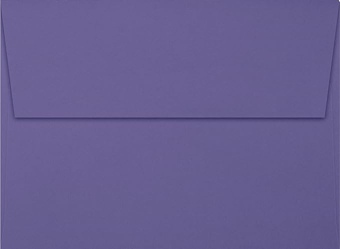 LUXPaper A7 Invitation Envelopes | Peel & Press | 5 1/4" x 7 1/4" | Wisteria Purple | 80lb. Text | 1,000 Qty